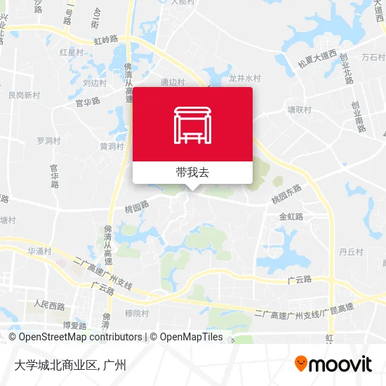 大学城北商业区地图