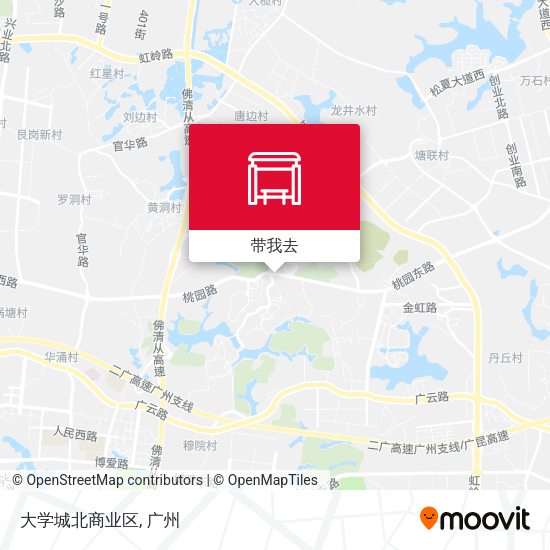 大学城北商业区地图