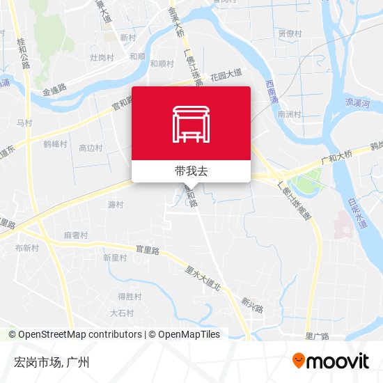 宏岗市场地图