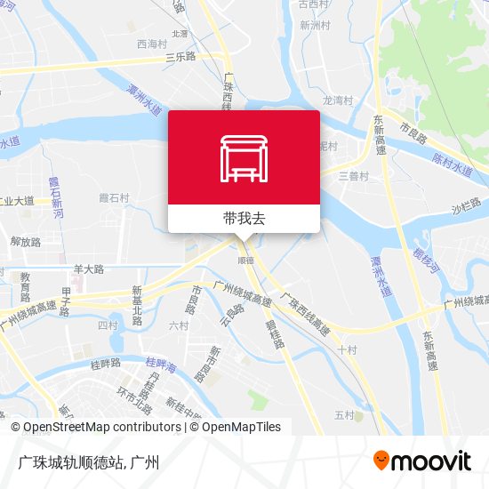 广珠城轨顺德站地图