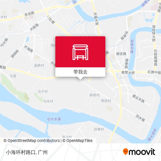 小海环村路口地图