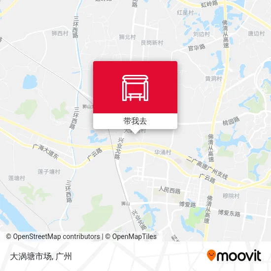 大涡塘市场地图