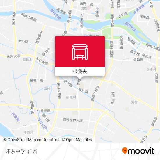 乐从中学地图