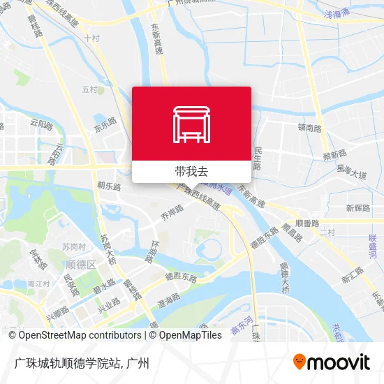广珠城轨顺德学院站地图