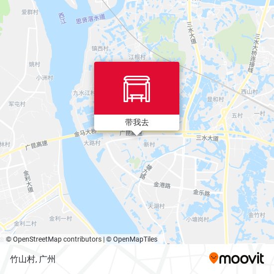 竹山村地图