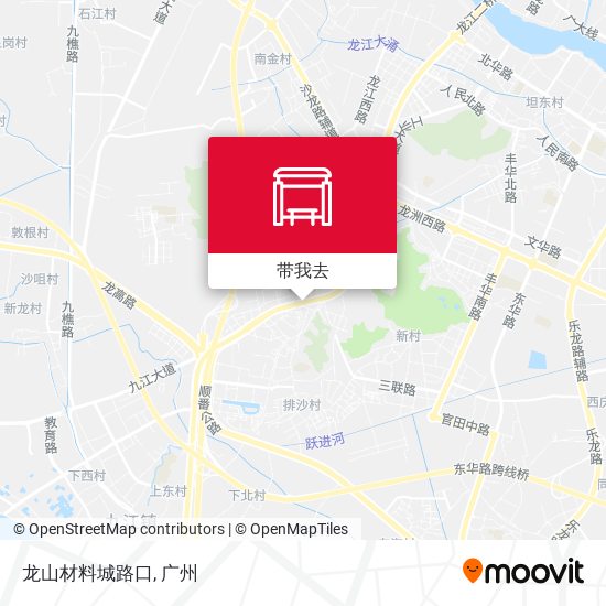 龙山材料城路口地图
