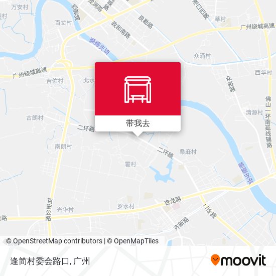 逢简村委会路口地图