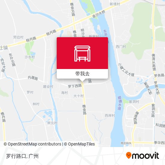 罗行路口地图