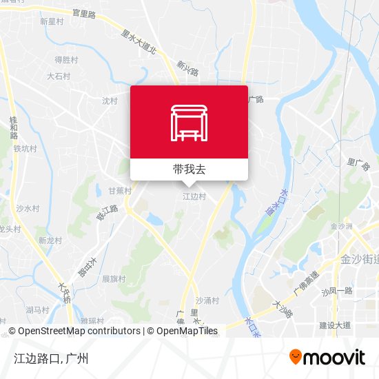 江边路口地图