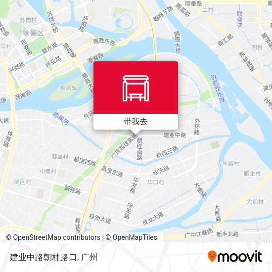 建业中路朝桂路口地图