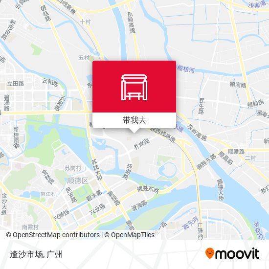 逢沙市场地图