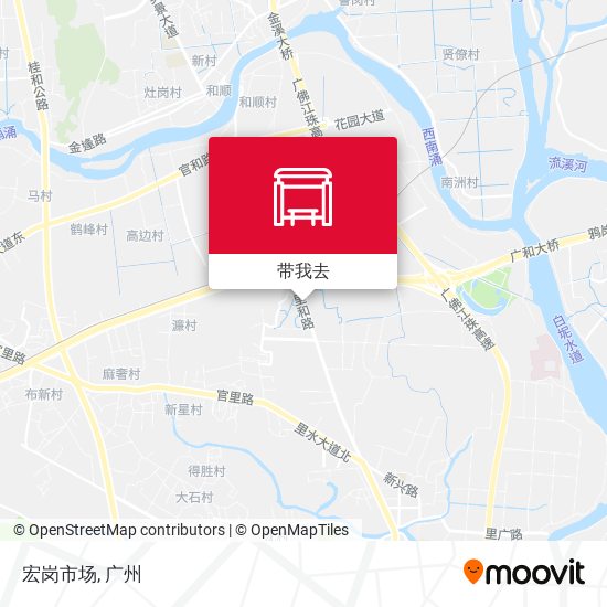 宏岗市场地图