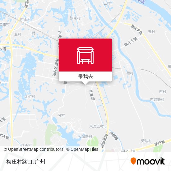 梅庄村路口地图