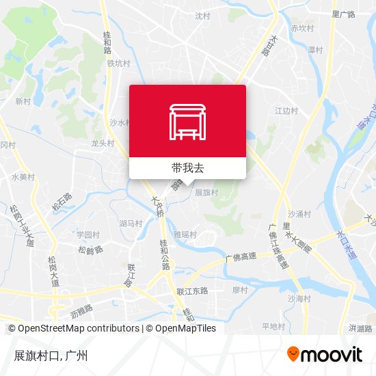 展旗村口地图