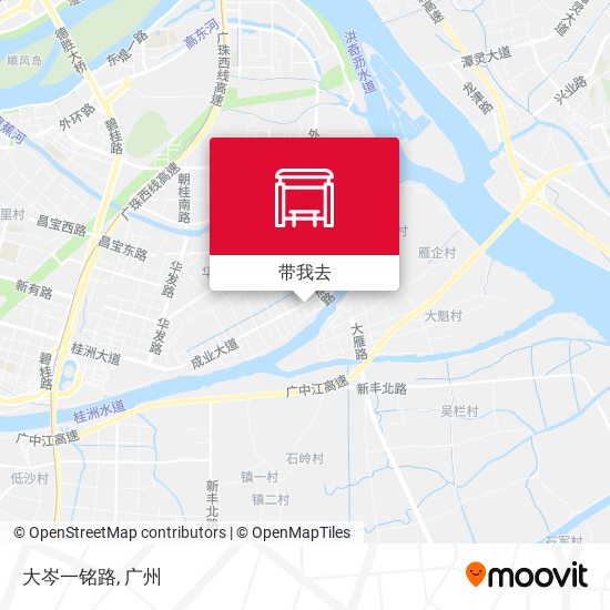 大岑一铭路地图