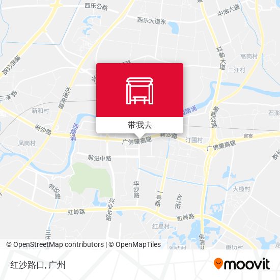 红沙路口地图