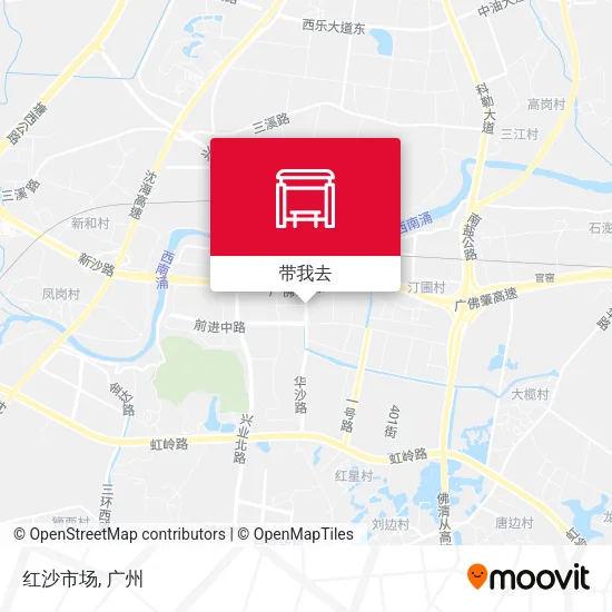 红沙市场地图