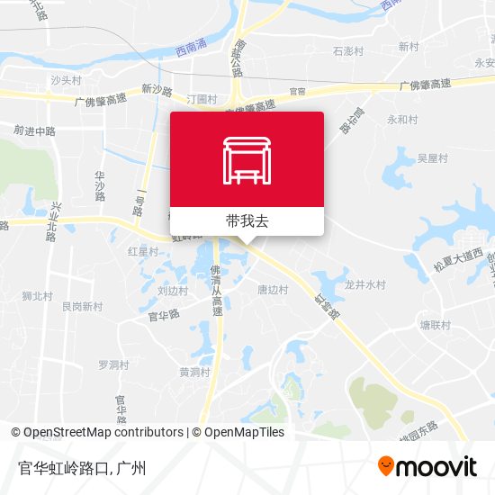 官华虹岭路口地图