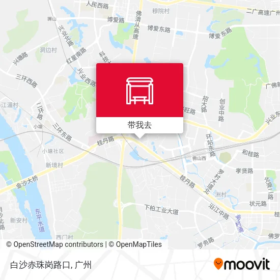 白沙赤珠岗路口地图