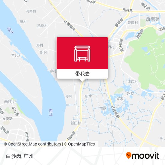 白沙岗地图
