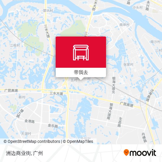 洲边商业街地图