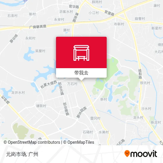 元岗市场地图