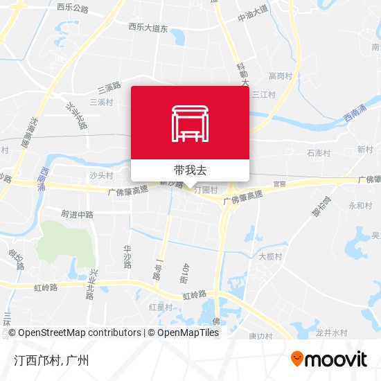 汀西邝村地图