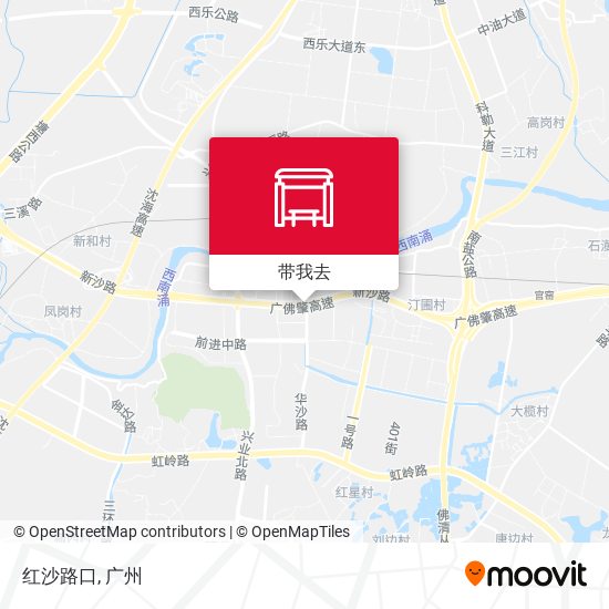 红沙路口地图