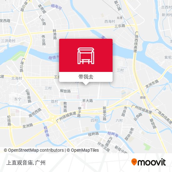 上直观音庙地图