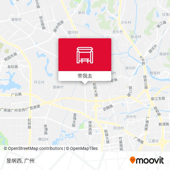显纲西地图