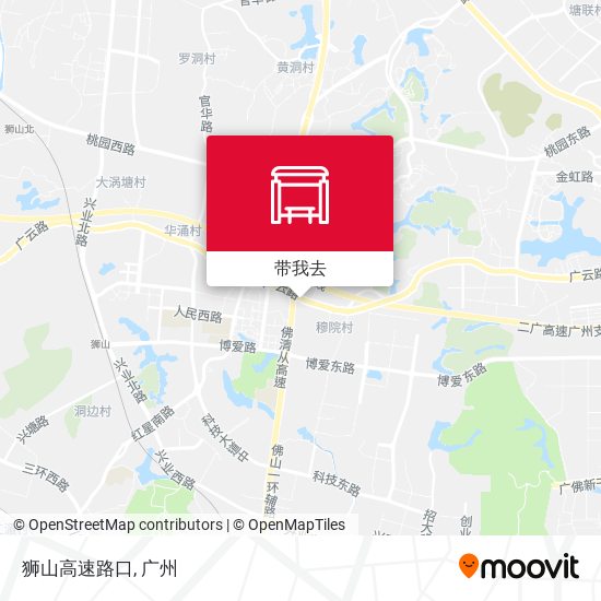 狮山高速路口地图