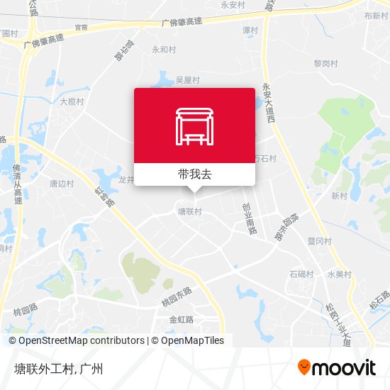塘联外工村地图