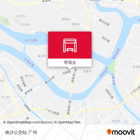 南沙公交站地图