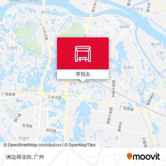 洲边商业街地图