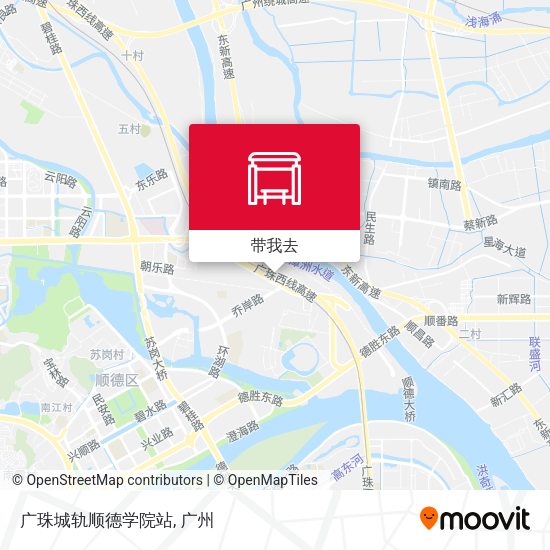 广珠城轨顺德学院站地图