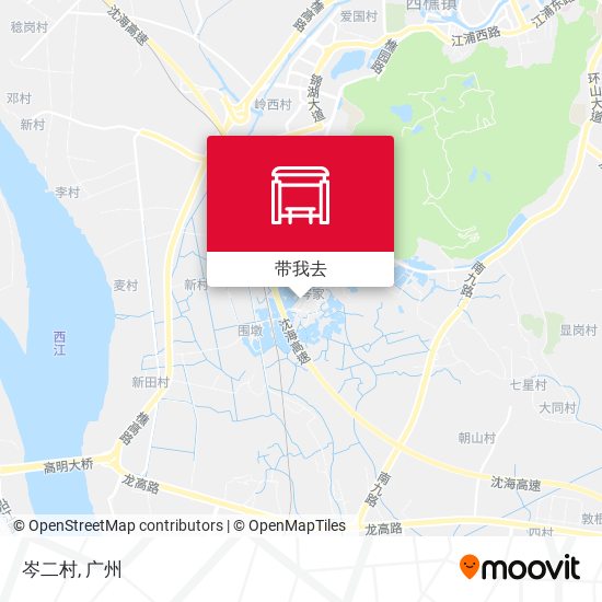 岑二村地图