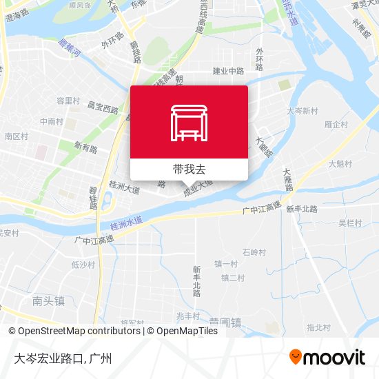 大岑宏业路口地图