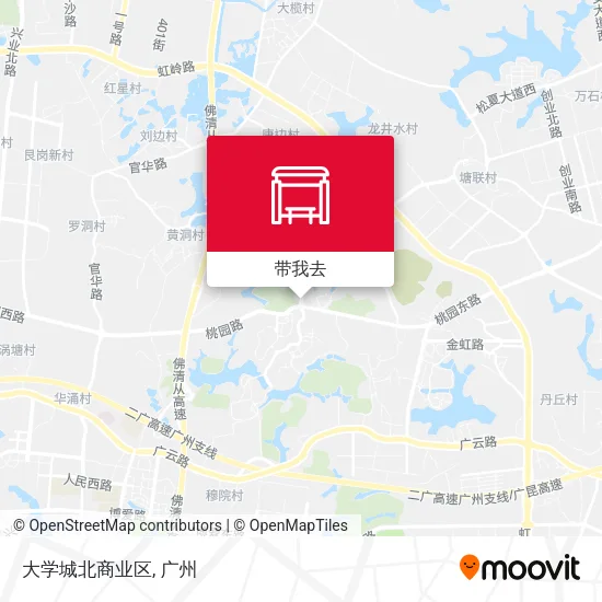 大学城北商业区地图