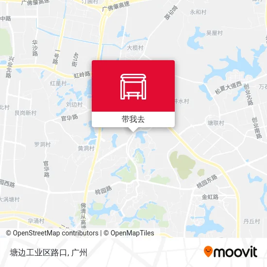 塘边工业区路口地图