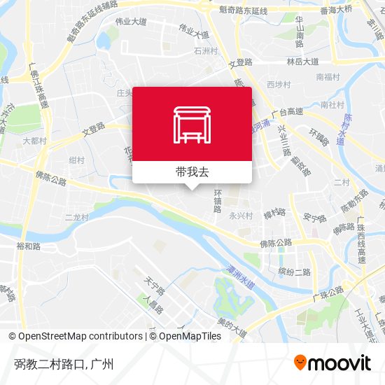 弼教二村路口地图