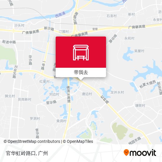 官华虹岭路口地图