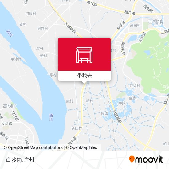 白沙岗地图