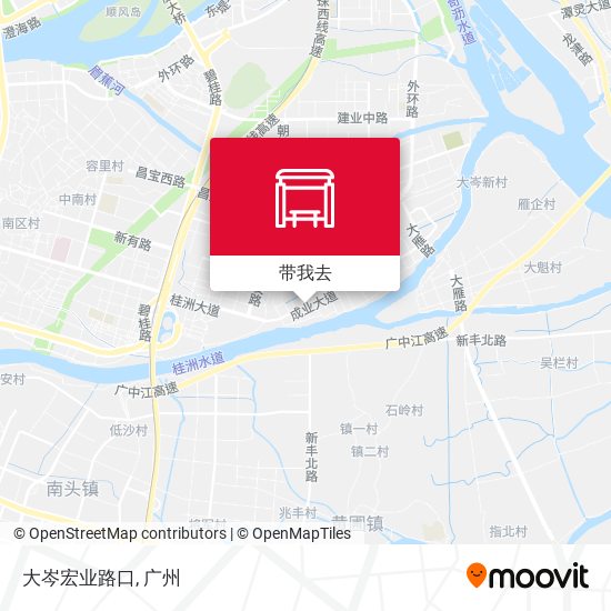 大岑宏业路口地图