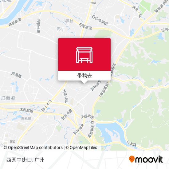 西园中街口地图