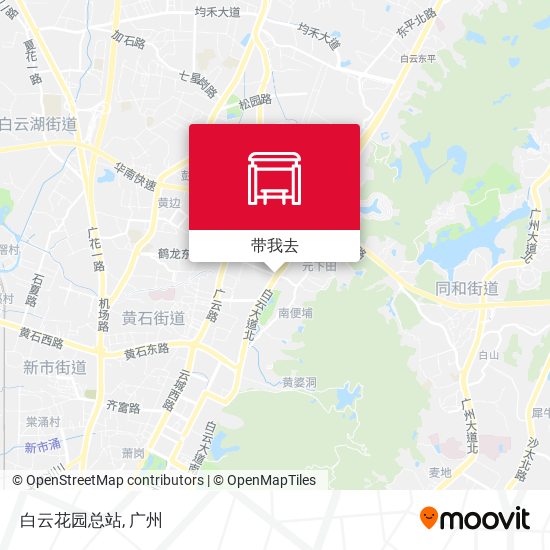 白云花园总站地图
