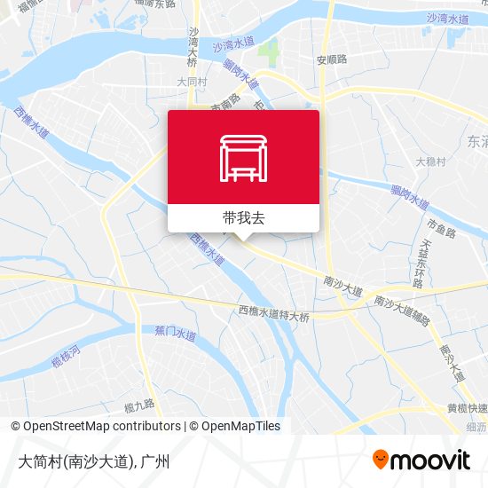 大简村(南沙大道)地图