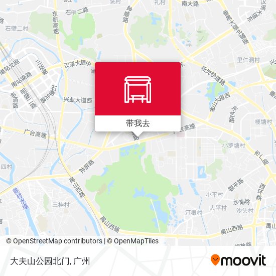 大夫山公园北门地图