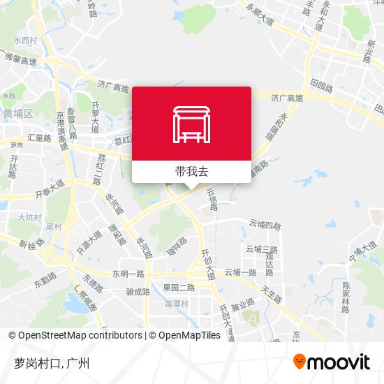 萝岗村口地图