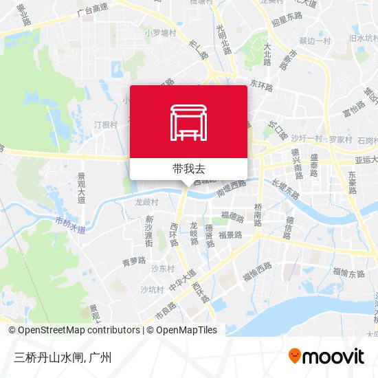 三桥丹山水闸地图