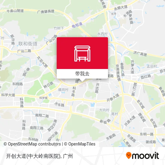 开创大道(中大岭南医院)地图
